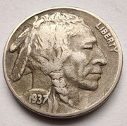 USA 5 Cent 1937 ŁADNA