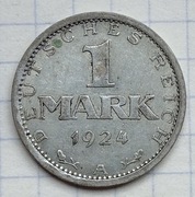 0661 Niemcy Weimar 1 marka 1924 A srebro 