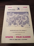Program sportowy w j. czeskim, hokej 1990r