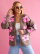 STYLOWY SWETEREK DAMSKI FLOWERS NOWOŚĆ WIOSNA 