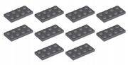LEGO płytka / plate 3020 2x4 dark bluish gray - 10 szt. używ. 