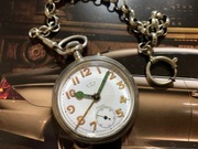 Zegarek kieszonkowy ETERNA  z budziiem piekny stan 51mm srebro 