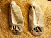 Kapcie/balerinki antypoślizgowe "Zajączki"