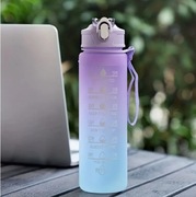 Elegancka Butelka Motywacyjna z Miarką – Fioletowy Gradient (700 ml)