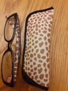 Okulary do czytania +2,5 z etui - panterka