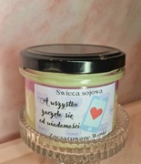 Świeca sojowa z ukrytym napisem,świeca niespodzianka,urodziny