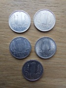 Niemcy - Republika Demokratyczna 1 pfennig 1960-1979 stan II/+II; 5 monet