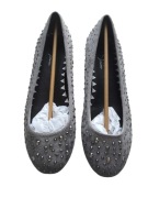 Balerinki szary VICINI CENTRO DŻETY CYRKONIE rozmiar 38