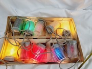 Światełka choinkowe lampki PRL Vintage ozdoba świąteczna Boże Narodzenie 