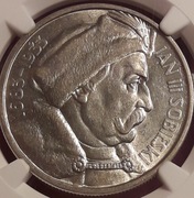 1933 SOBIESKI 10 zł 2 RP NGC AU58 POŁYSK