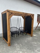 Nowoczesna huśtawka ogrodowa