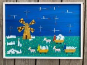 Kolejka do młyna. Obraz ludowy.