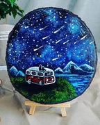 Obraz malowany RĘCZNIE | Lato | Gwiazdy 