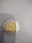 Moneta 5zł defekt 1996rok