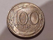 Moneta 100 lirów włoskich
