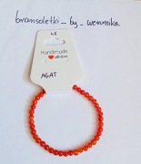 Bransoletka handmade czerwony agat