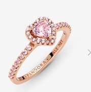 Pandora wzniesione serce różowe rose gold 54 7 