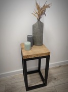 Stolik nocny loft szczotkowany blat rustykalny 