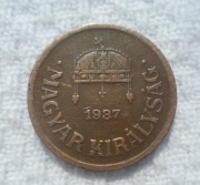 Węgry Królestwo Regent Admirał Mikołaj Horthy 2 fillery 1937 BP. KM# 506