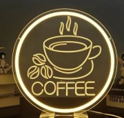 NEON COFFEE KAWA CAFE KAFEJKA KAWIARNIA SZYLD LAMPKA LED USB