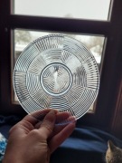 Talerzyki z błękitnego szkła prl