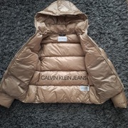 Calvin Klein Jeans kurtka puchowa damska S 90% puch naturalny beżowa