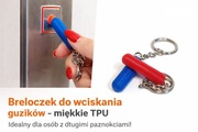 Breloczek finger palec do wciskania - miękki - dla długich paznokci 