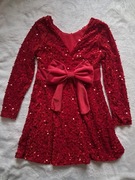 Czerwona sukienka z kokardą dla dziewczynki