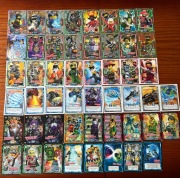 Duży Zestaw Kart LEGO Ninjago TCG 56 sztuk:Seria 2, 3, 4,Rzadkie Holo Złote
