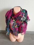 Duża chusta na szyję, kolorowa, elegancka, jesienna/wiosenna