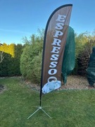 NOWA flaga reklamowa Beachflag/Winder ESPRESSO maszt + krzyżak +wbijak