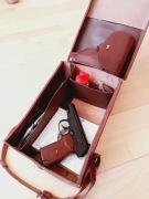 Zestaw strzelecki vintage skórzany umarex makarov