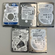 Dyski 2,5" sata sprawne małe przebiegi 1x 320GB i 4x500GB ZESTAW