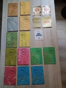 Stare książki o rasach psów (13szt) + gratis stare etykiety alkoholi (5szt)