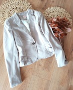 H&M szara beżowa elegancka damska marynarka 36S żakiet damski szary