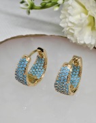 Kolczyki z kamieniami turkusowymi