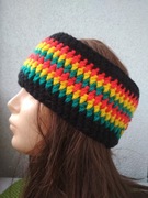 Nowa gruba opaska rasta hand made 58cm