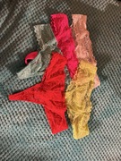 Koronkowe stringi damskie 5 par.