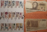 6 x banknot PRL 500 Kościuszko, 2 x antyrama A5 + gratis i  ilustracje 