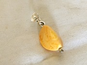 Srebrny wisiorek z bursztynem - Bursztyn art.jewellery