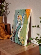 Ręcznie malowany obraz na drewnie – Anioł