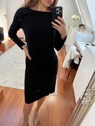 Wizytowa, wieczorowa elegancka sukienka czarna midi Lauren Ralph Lauren