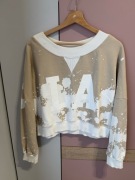 Beżowa bluza a nadrukiem, PLNY Lala