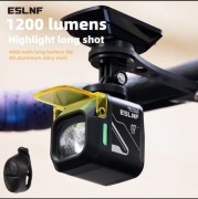 lampa rowerowa led ESLNF,max moc 1200 lm,wyświetlacz,wbudowany aku + uchwyt