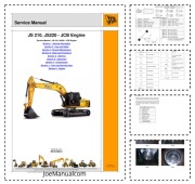 JCB 8027Z 8032Z Excavators Service Manual Instrukcja serwisowa 9813/2400