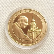10 złotych - Jan Paweł II 1920-2005  - pozłacana mennicza