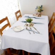 Obrus tkanina Neptun biały 140x180 cm - eqru