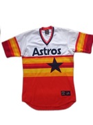 Biało-czerwona koszulka Majestic baseball  Ryan