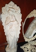 Figurka gipsowa Maryja z Jezusem / figura sakralna 