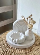 Zestaw Prezentowy z Gipsu Ceramicznego – Biały wazon taca misa
